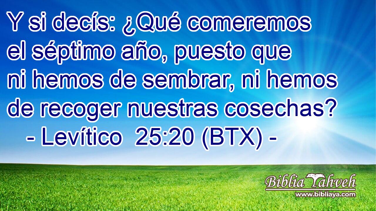 Y si decís: ¿Qué comeremos el séptimo año, puesto que ni hemos de sembrar, ni hemos de recoger nuestras cosechas?