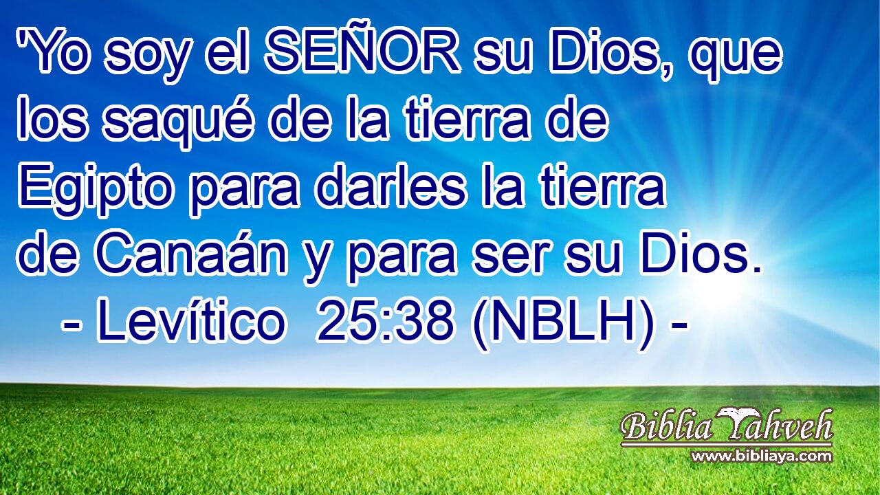  'Yo soy el SEÑOR su Dios, que los saqué de la tierra de Egipto para darles la tierra de Canaán y para ser su Dios. 