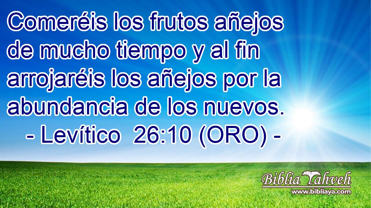  Comeréis los frutos añejos de mucho tiempo y al fin arrojaréis los añejos por la abundancia de los nuevos. 