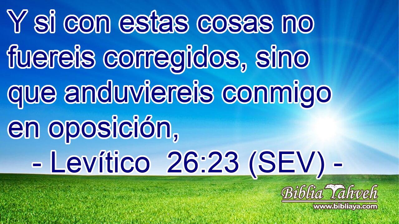 Y si con estas cosas no fuereis corregidos, sino que anduviereis conmigo en oposición,