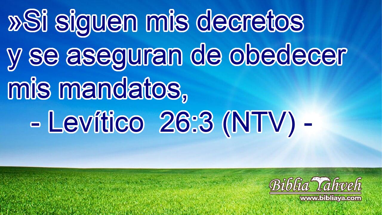 »Si siguen mis decretos y se aseguran de obedecer mis mandatos,