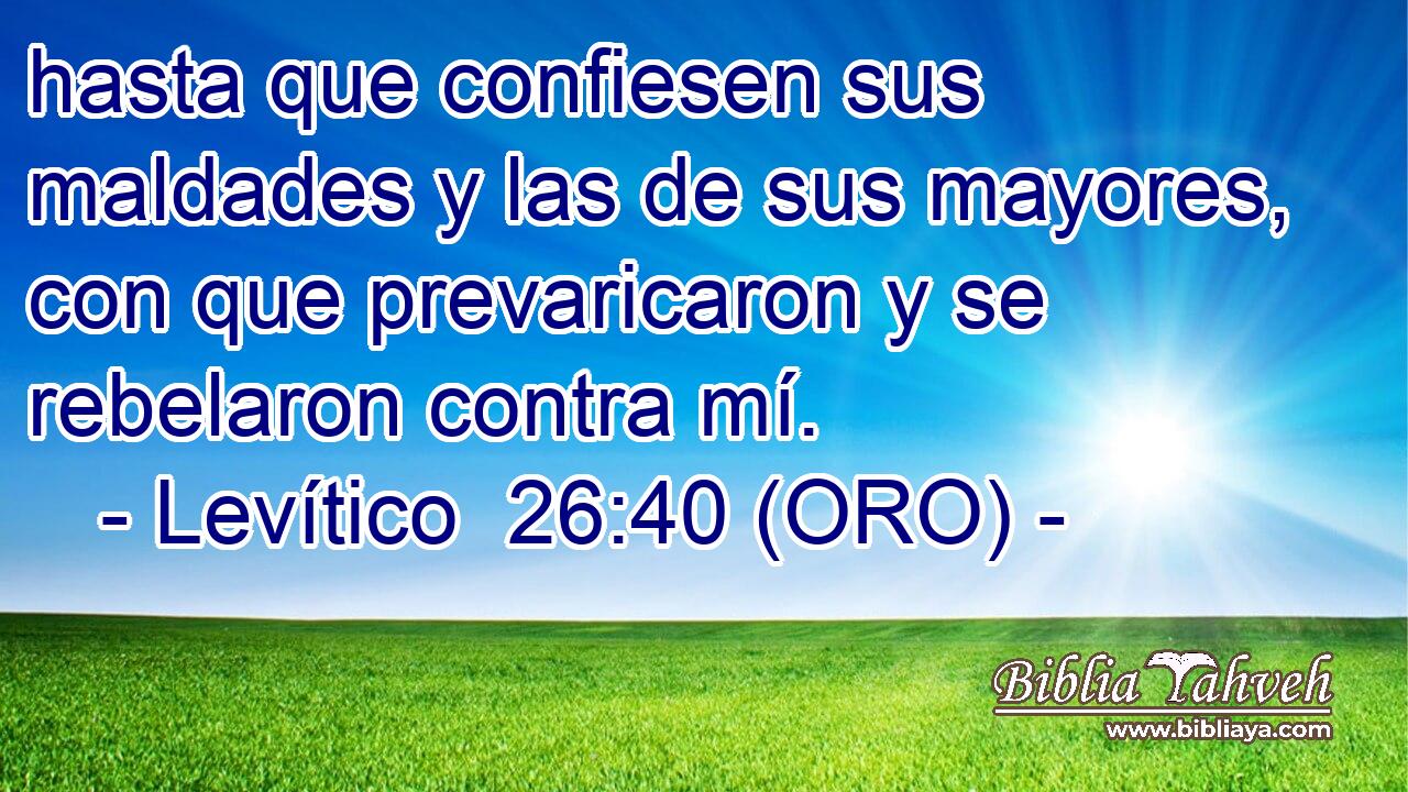  hasta que confiesen sus maldades y las de sus mayores, con que prevaricaron y se rebelaron contra mí. 