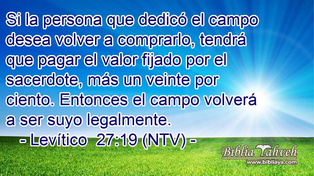 Si la persona que dedicó el campo desea volver a comprarlo, tendrá que pagar el valor fijado por el sacerdote, más un veinte por ciento. Entonces el campo volverá a ser suyo legalmente.