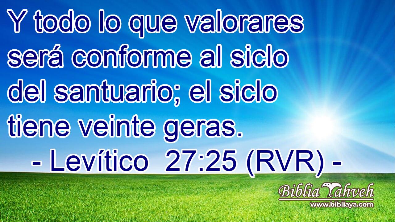 Y todo lo que valorares será conforme al siclo del santuario; el siclo tiene veinte geras.