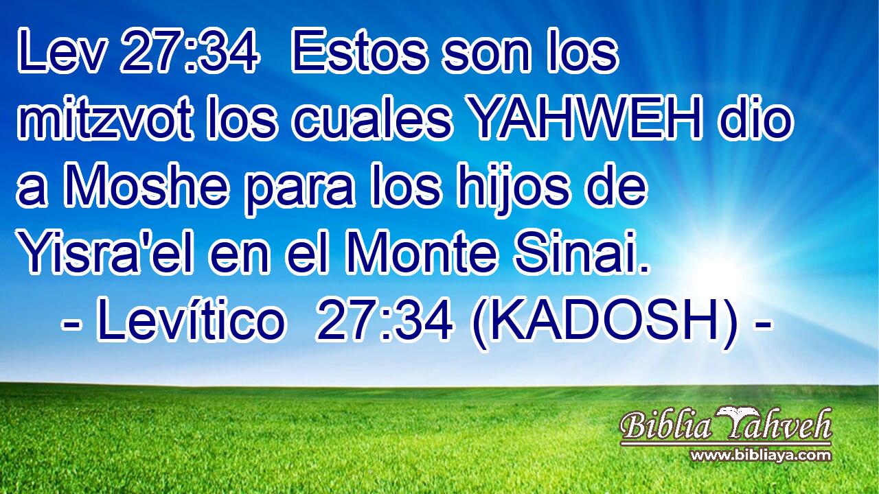 Estos son los mitzvot los cuales YAHWEH dio a Moshe para los hijos de Yisra'el en el Monte Sinai. 