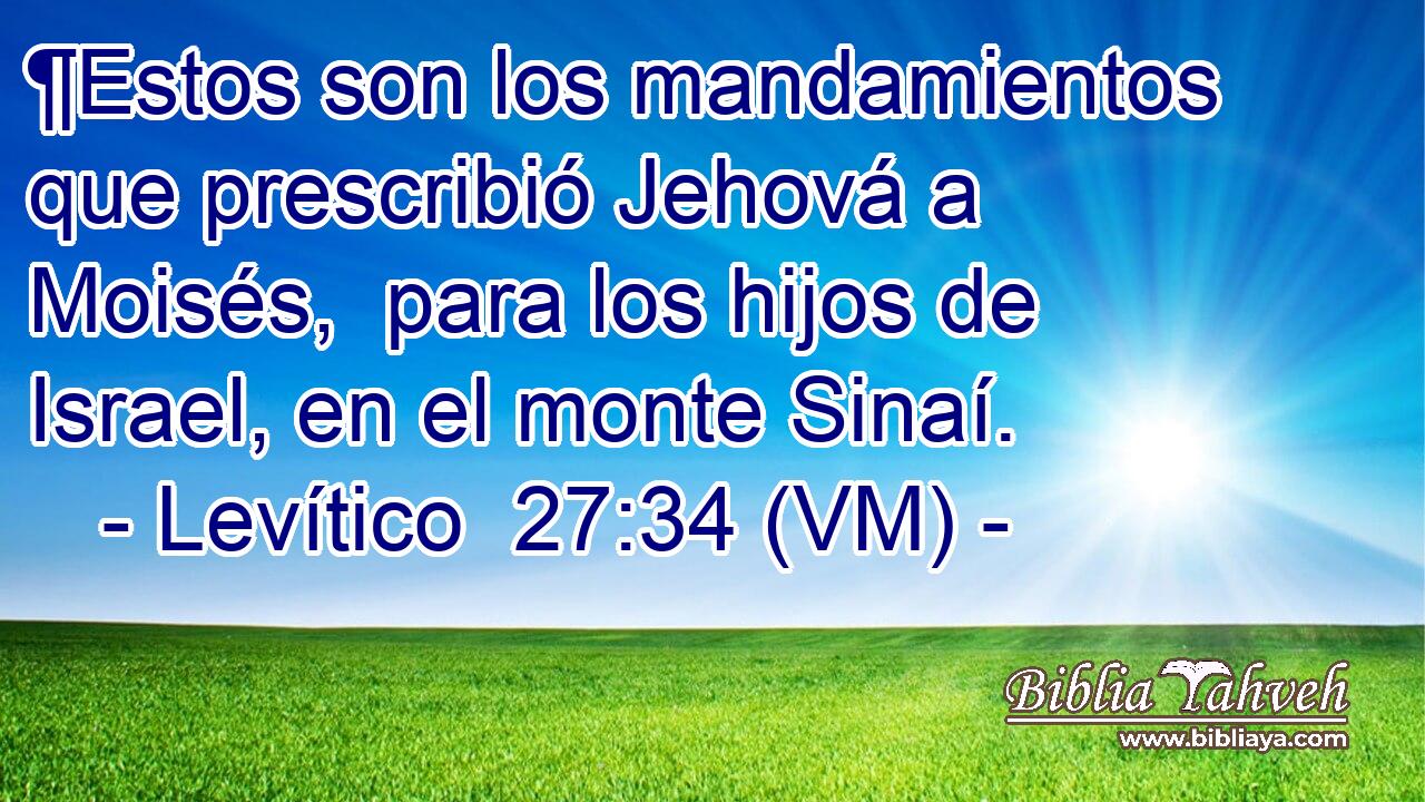  ¶Estos son los mandamientos que prescribió Jehová a Moisés,  para los hijos de Israel, en el monte Sinaí. 