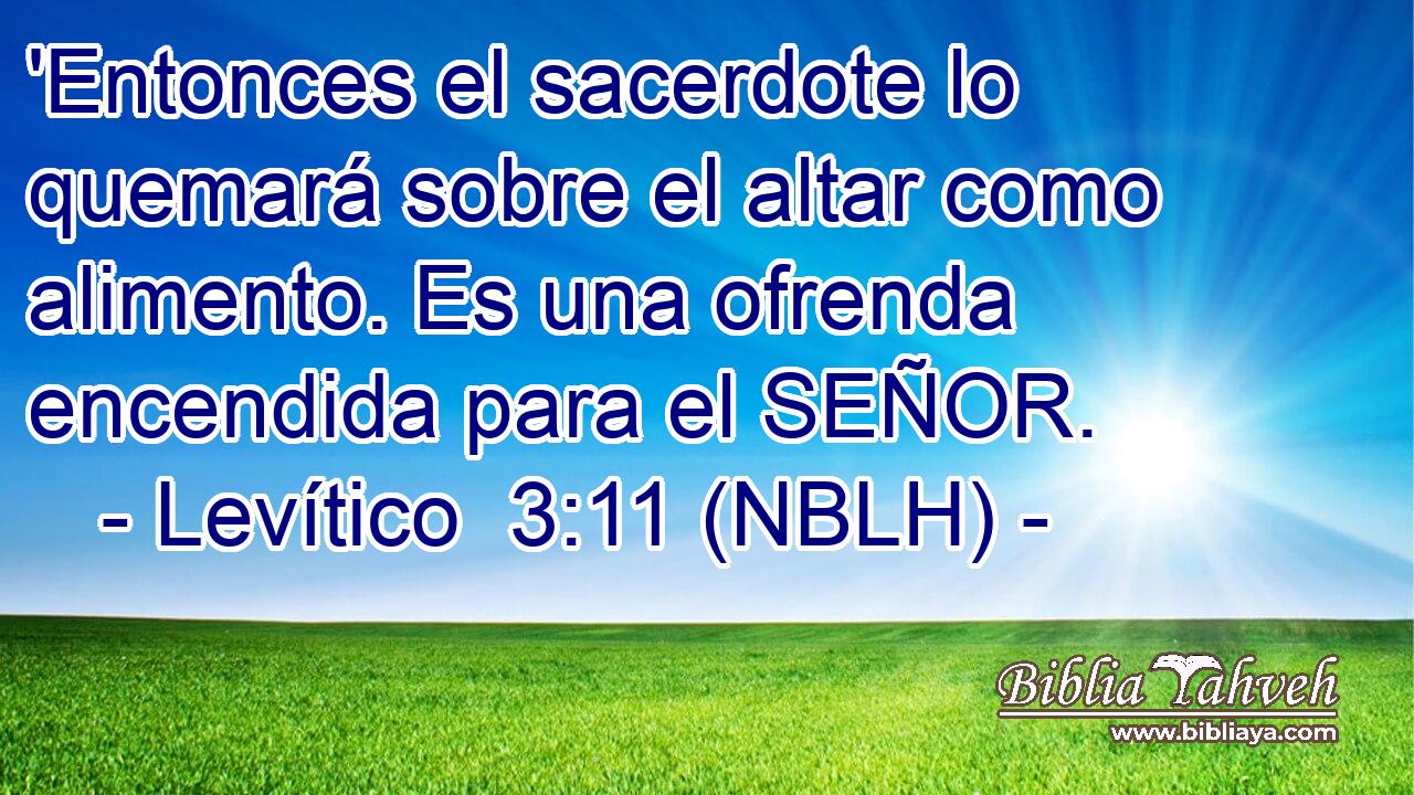  'Entonces el sacerdote lo quemará sobre el altar como alimento. Es una ofrenda encendida para el SEÑOR. 