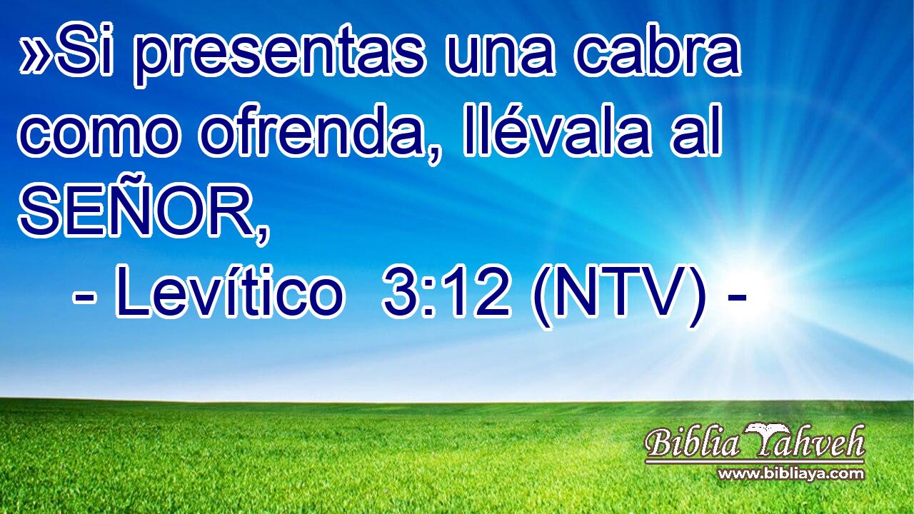 »Si presentas una cabra como ofrenda, llévala al SEÑOR,