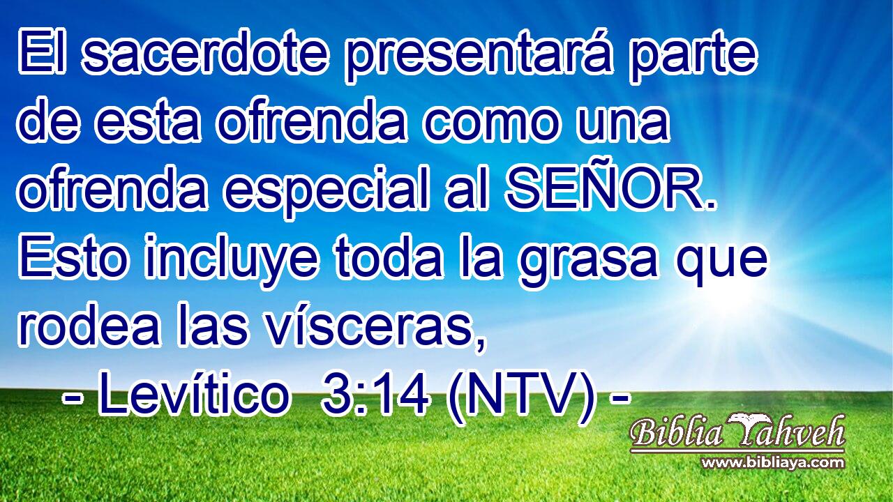 El sacerdote presentará parte de esta ofrenda como una ofrenda especial al SEÑOR. Esto incluye toda la grasa que rodea las vísceras,