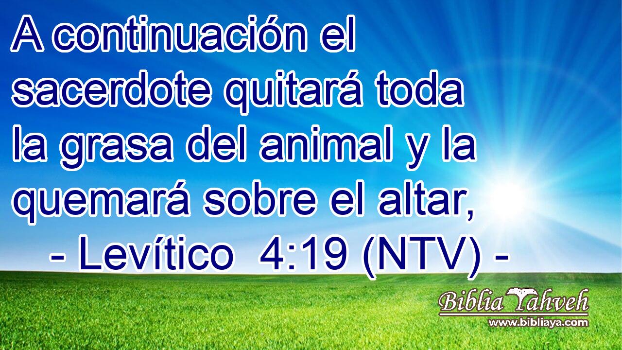 A continuación el sacerdote quitará toda la grasa del animal y la quemará sobre el altar,