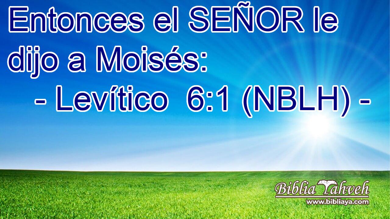  Entonces el SEÑOR le dijo a Moisés: 