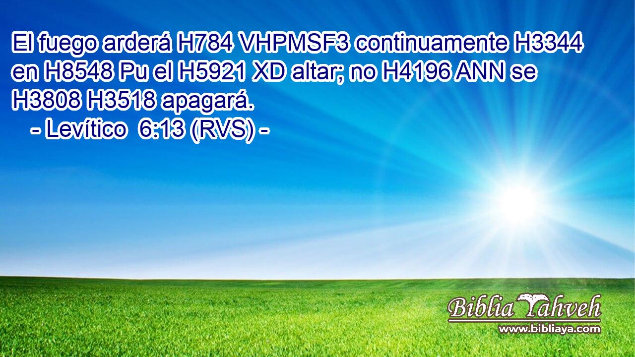 El fuego arderá H784 VHPMSF3 continuamente H3344  en H8548 Pu el H5921 XD altar; no H4196 ANN se H3808 H3518 apagará. 