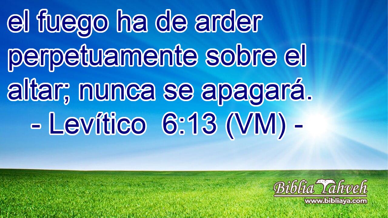  el fuego ha de arder perpetuamente sobre el altar; nunca se apagará. 