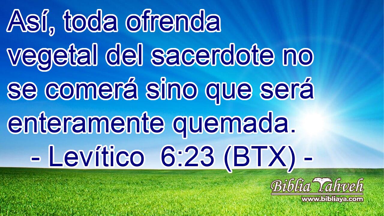 Así, toda ofrenda vegetal del sacerdote no se comerá sino que será enteramente quemada.