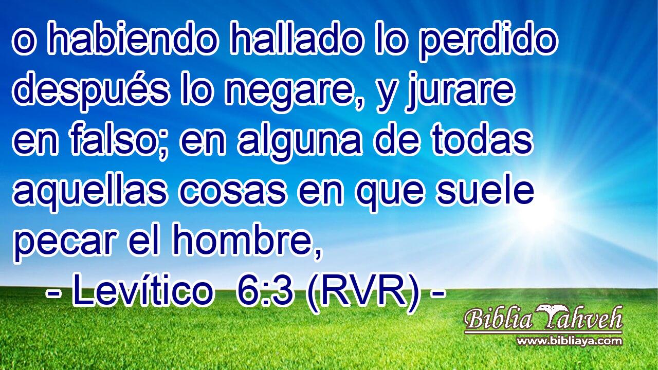 o habiendo hallado lo perdido después lo negare, y jurare en falso; en alguna de todas aquellas cosas en que suele pecar el hombre,