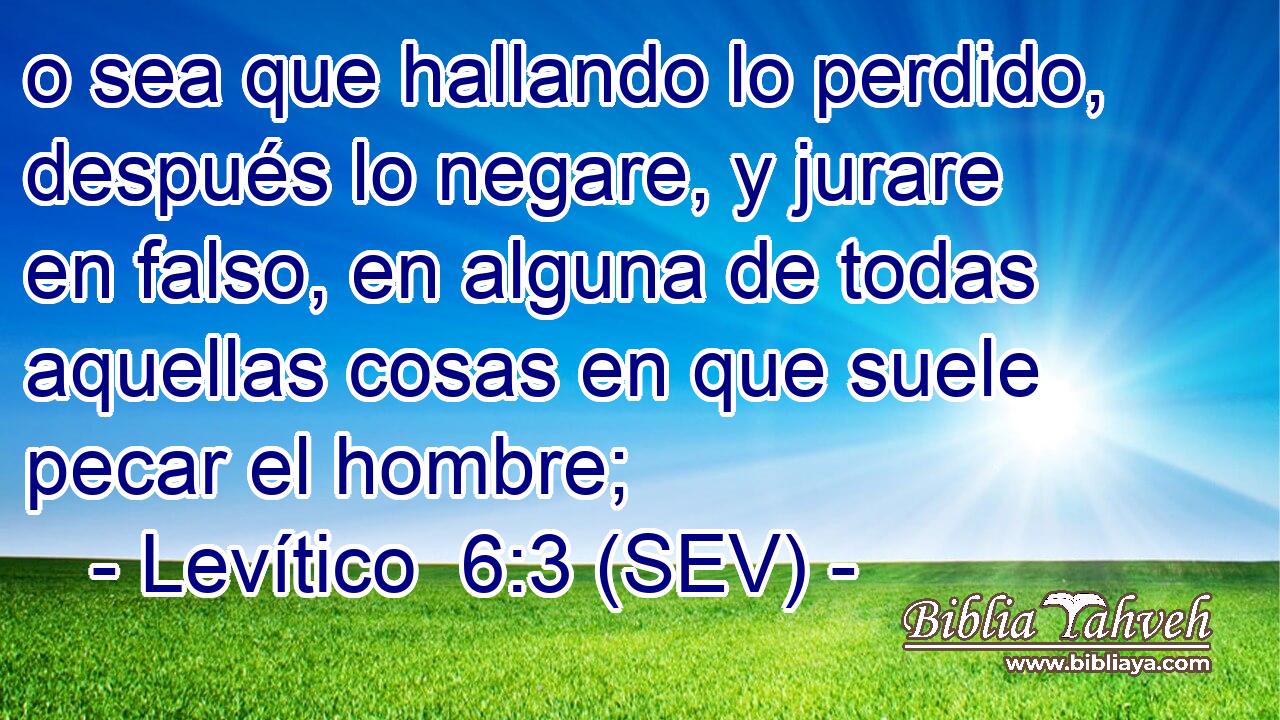 o sea que hallando lo perdido, después lo negare, y jurare en falso, en alguna de todas aquellas cosas en que suele pecar el hombre;