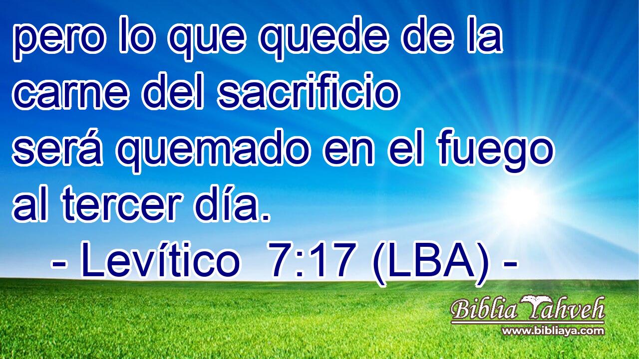 pero lo que quede de la carne del sacrificio será quemado en el fuego al tercer día.