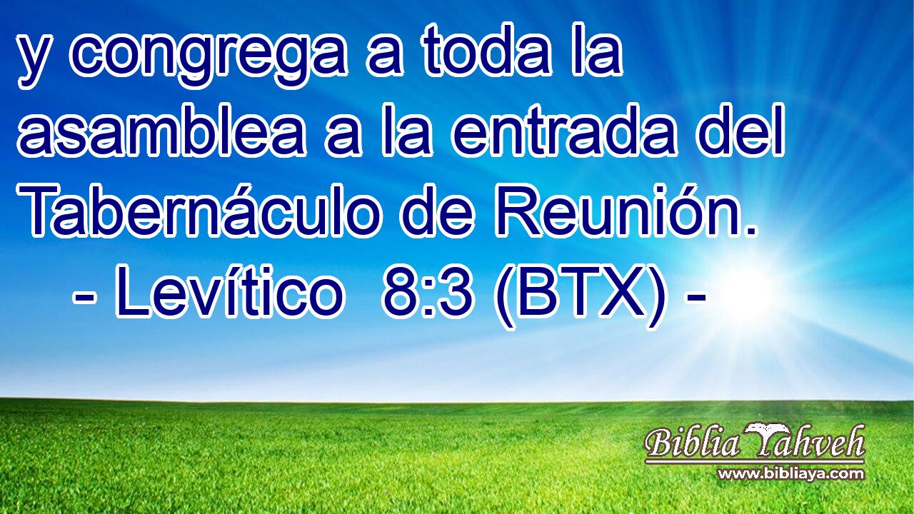 y congrega a toda la asamblea a la entrada del Tabernáculo de Reunión.