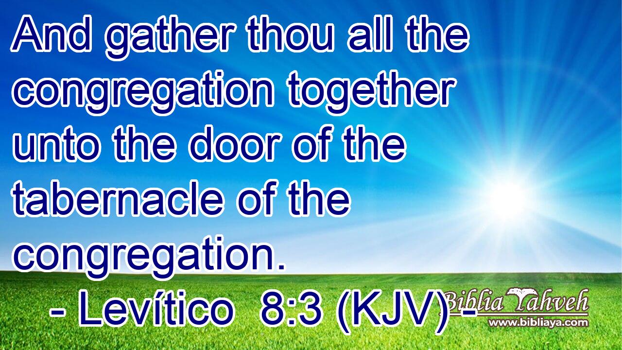 And gather thou all the congregation together unto the door of the tabernacle of the congregation.