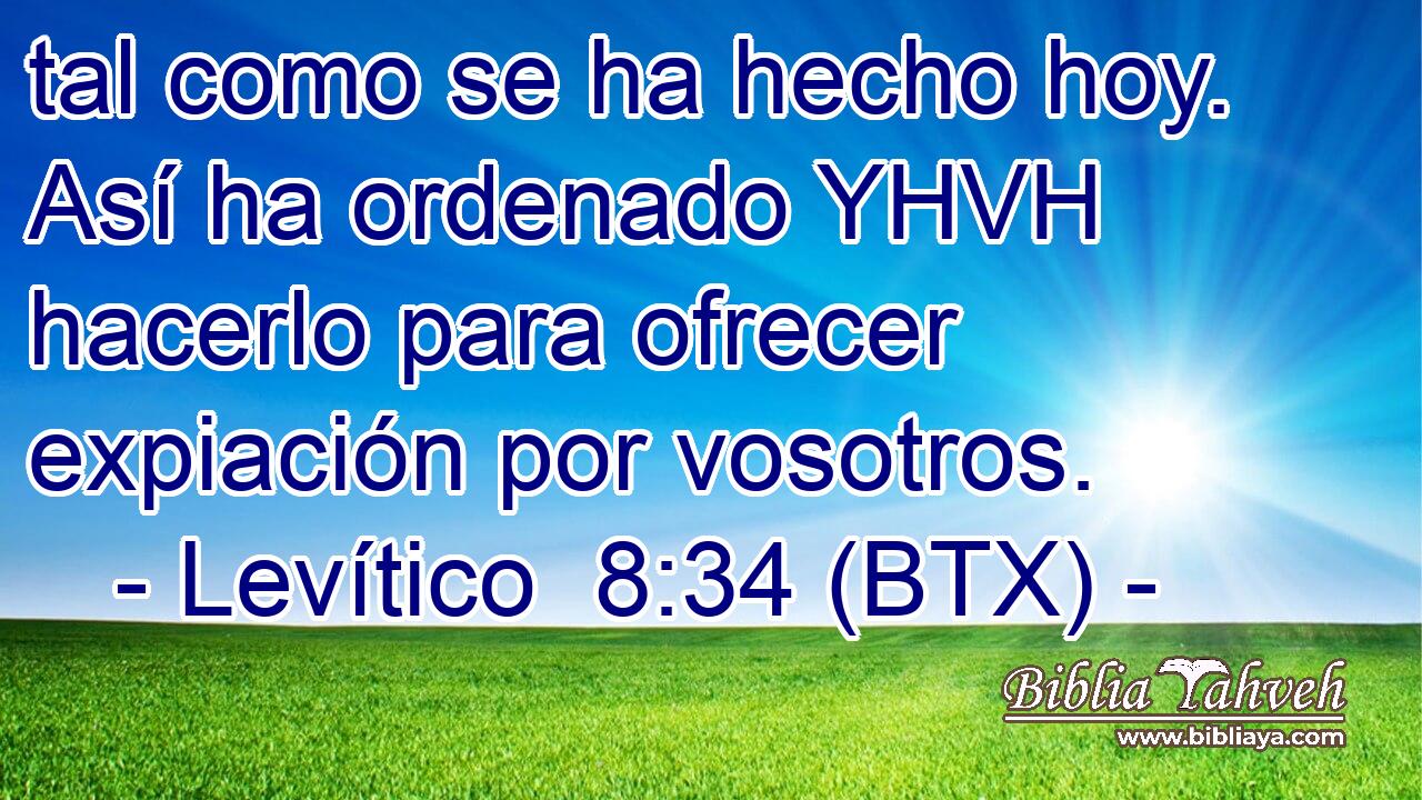 tal como se ha hecho hoy. Así ha ordenado YHVH hacerlo para ofrecer expiación por vosotros.