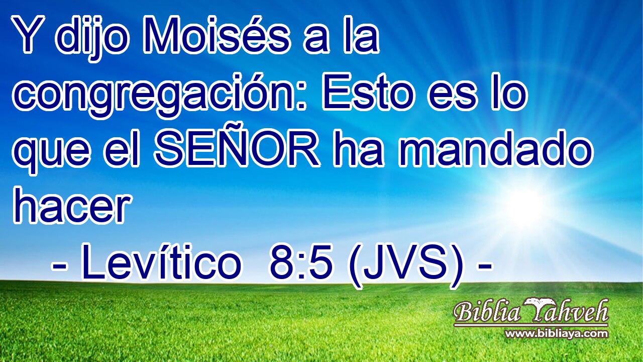 Y dijo Moisés a la congregación: Esto es lo que el SEÑOR ha mandado hacer