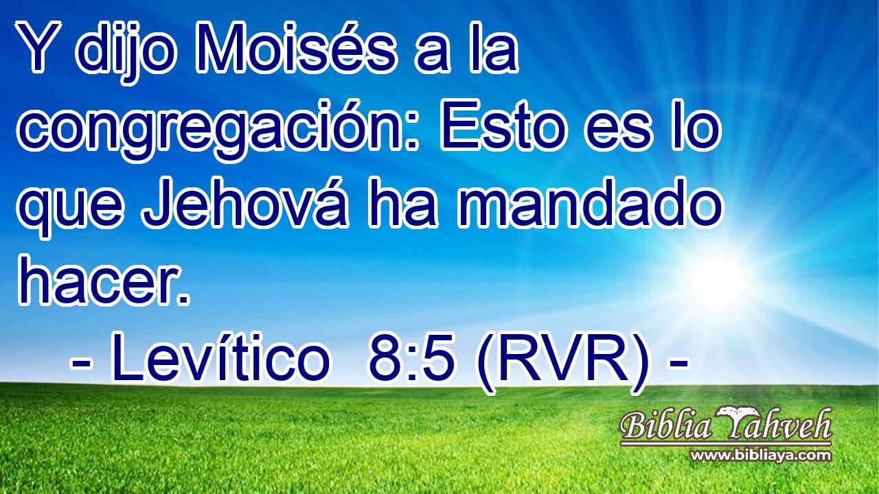 Y dijo Moisés a la congregación: Esto es lo que Jehová ha mandado hacer.