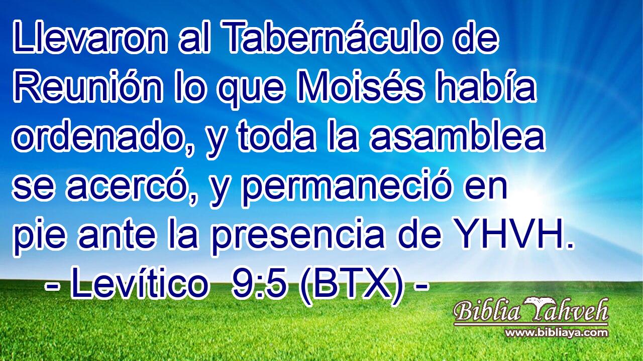 Llevaron al Tabernáculo de Reunión lo que Moisés había ordenado, y toda la asamblea se acercó, y permaneció en pie ante la presencia de YHVH.