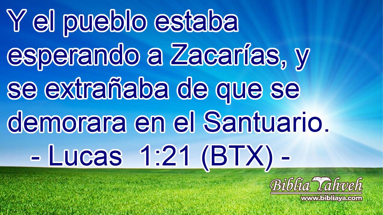Y el pueblo estaba esperando a Zacarías, y se extrañaba de que se demorara en el Santuario.