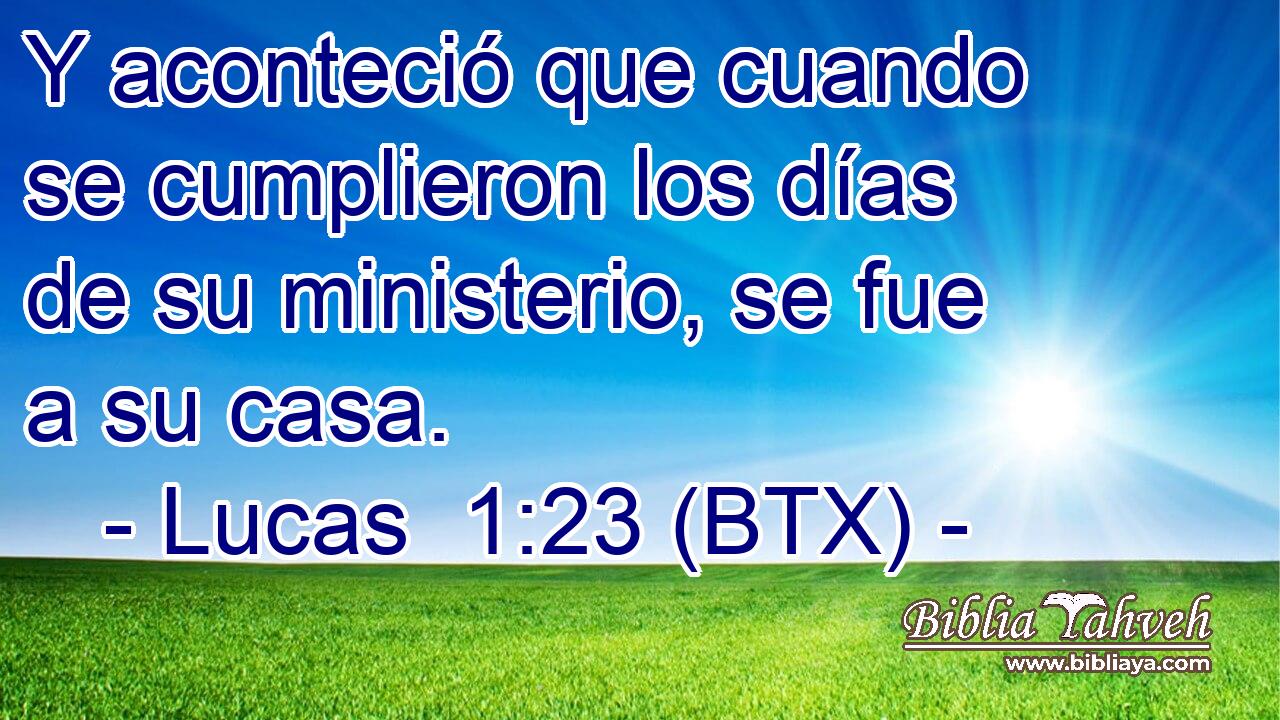 Y aconteció que cuando se cumplieron los días de su ministerio, se fue a su casa.
