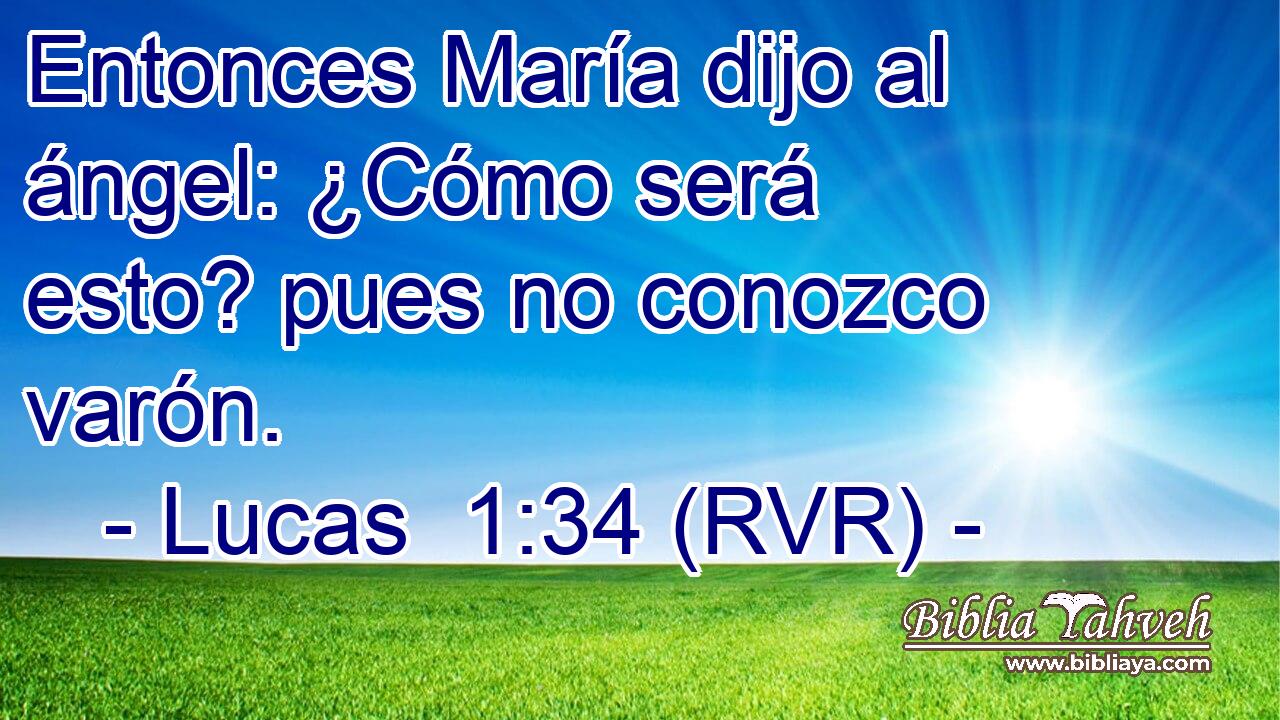 Entonces María dijo al ángel: ¿Cómo será esto? pues no conozco varón.