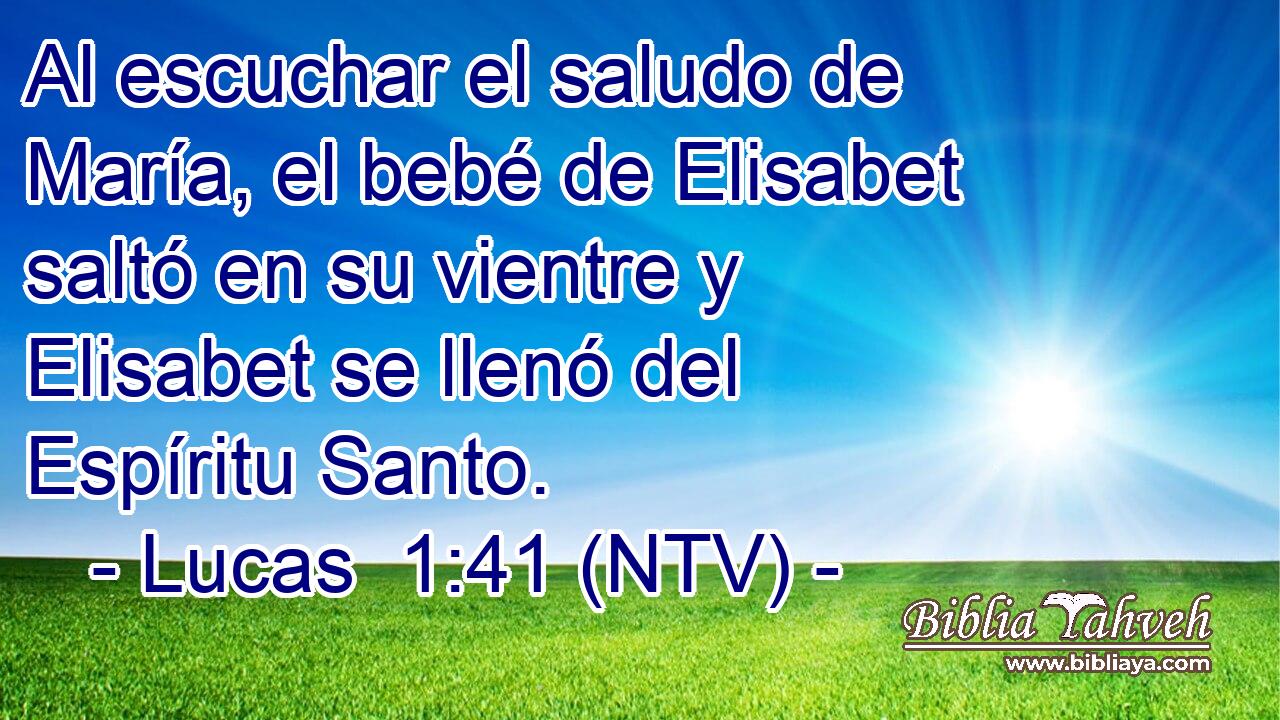 Al escuchar el saludo de María, el bebé de Elisabet saltó en su vientre y Elisabet se llenó del Espíritu Santo.