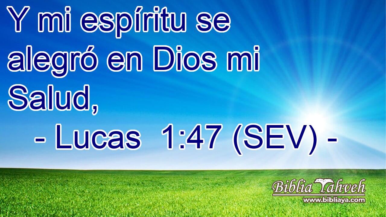 Y mi espíritu se alegró en Dios mi Salud,