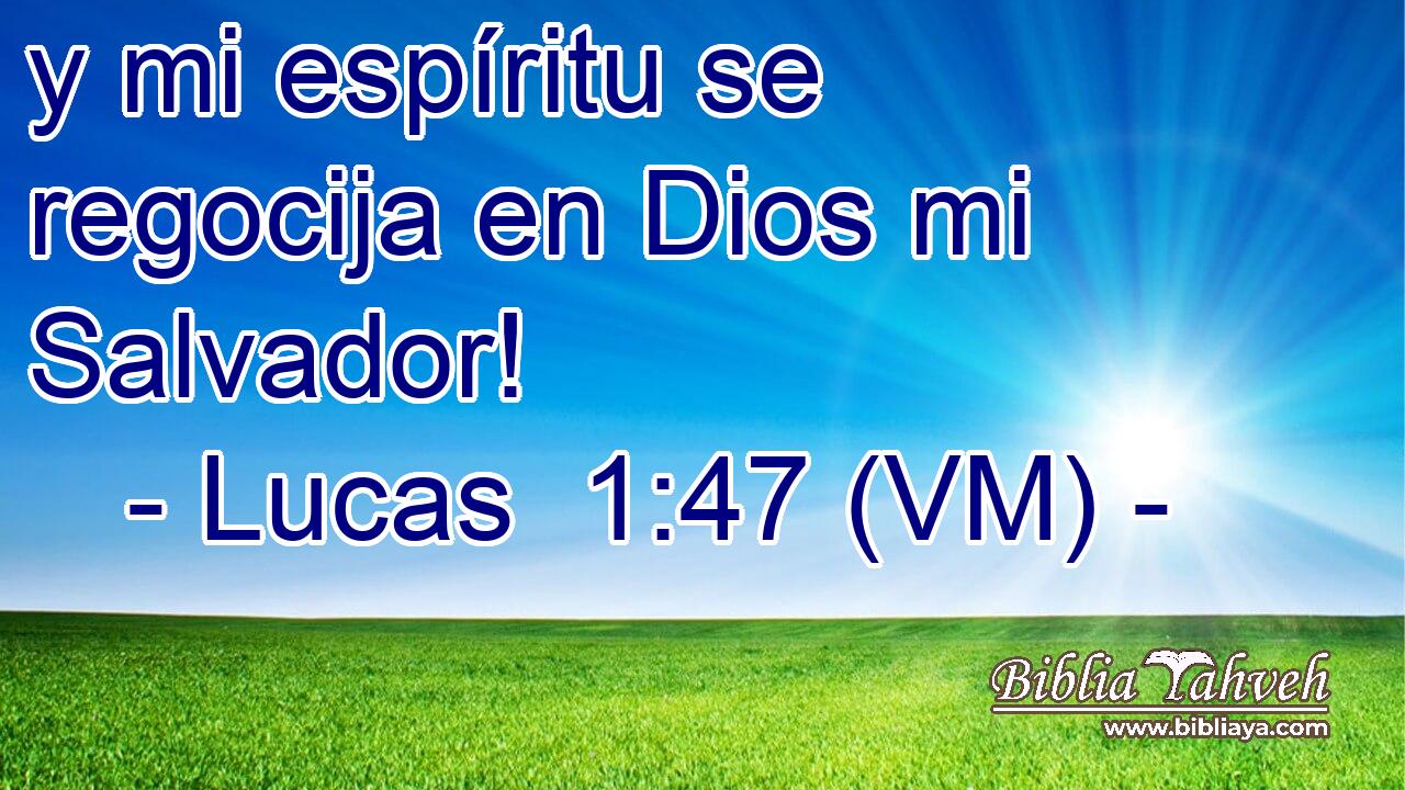  y mi espíritu se regocija en Dios mi Salvador! 