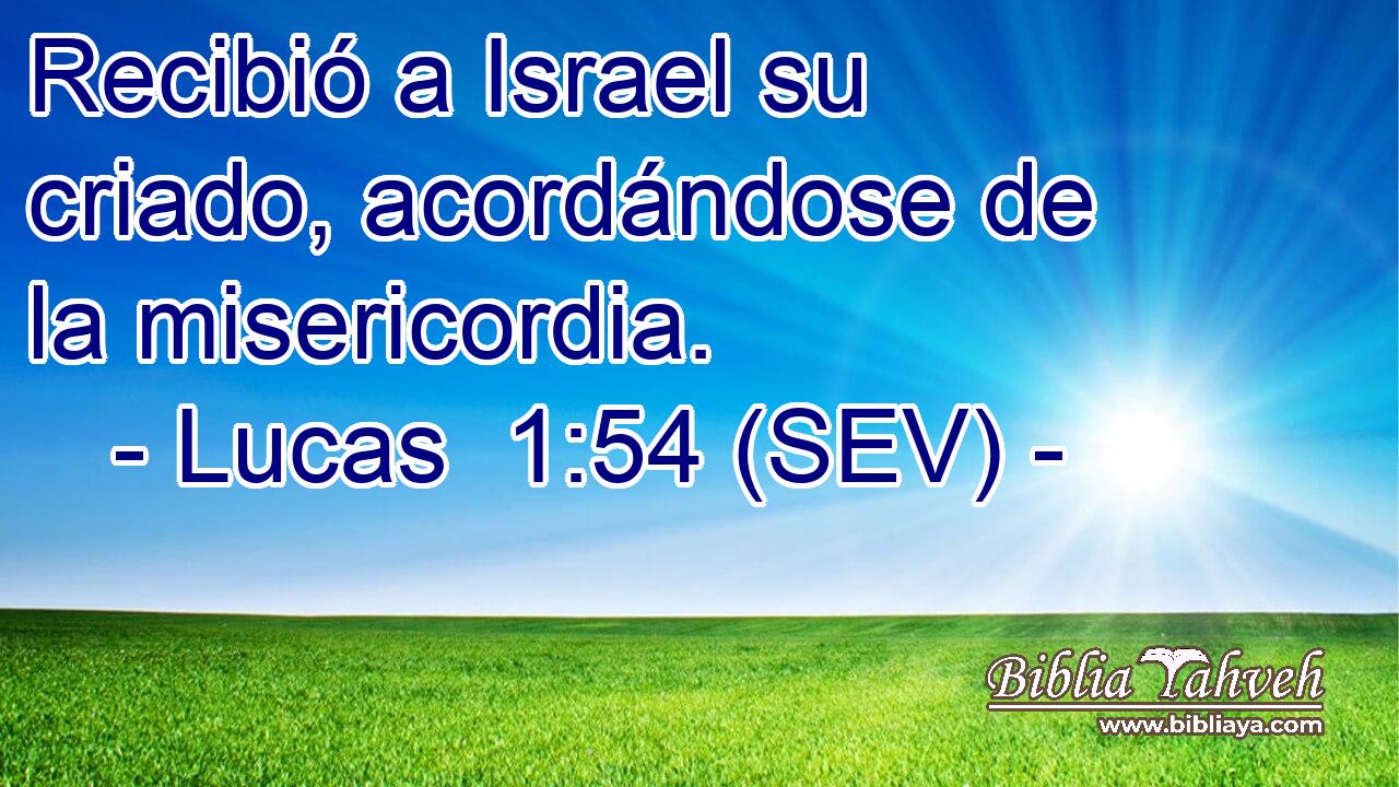 Recibió a Israel su criado, acordándose de la misericordia.