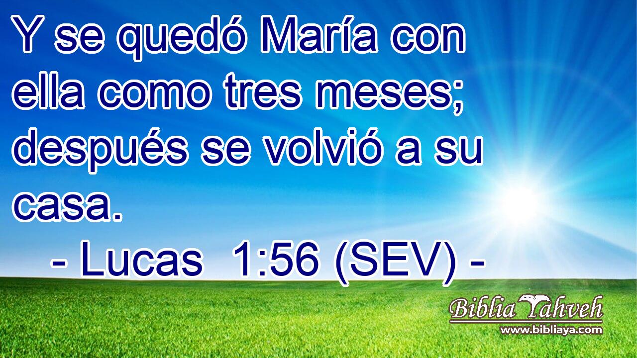 Y se quedó María con ella como tres meses; después se volvió a su casa.