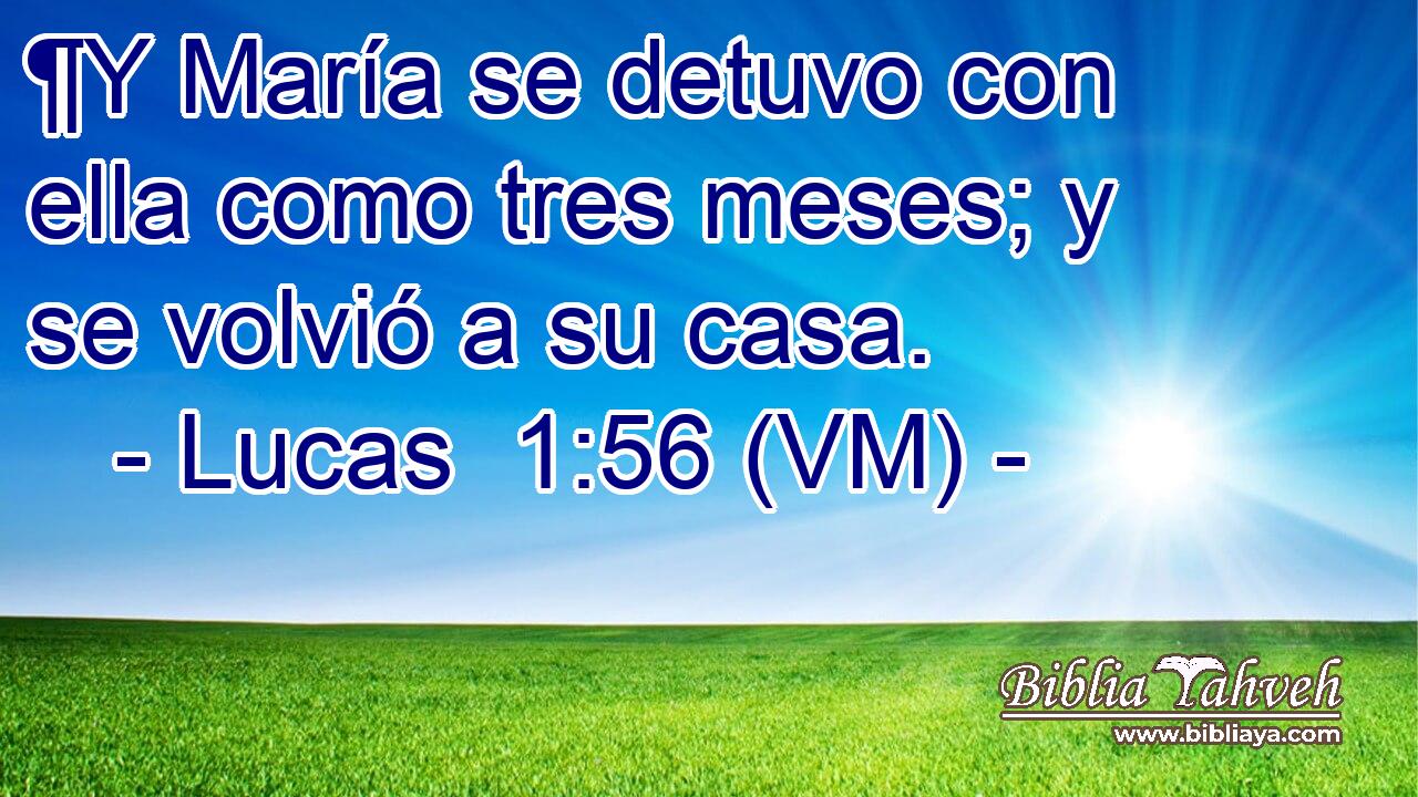  ¶Y María se detuvo con ella como tres meses; y se volvió a su casa. 