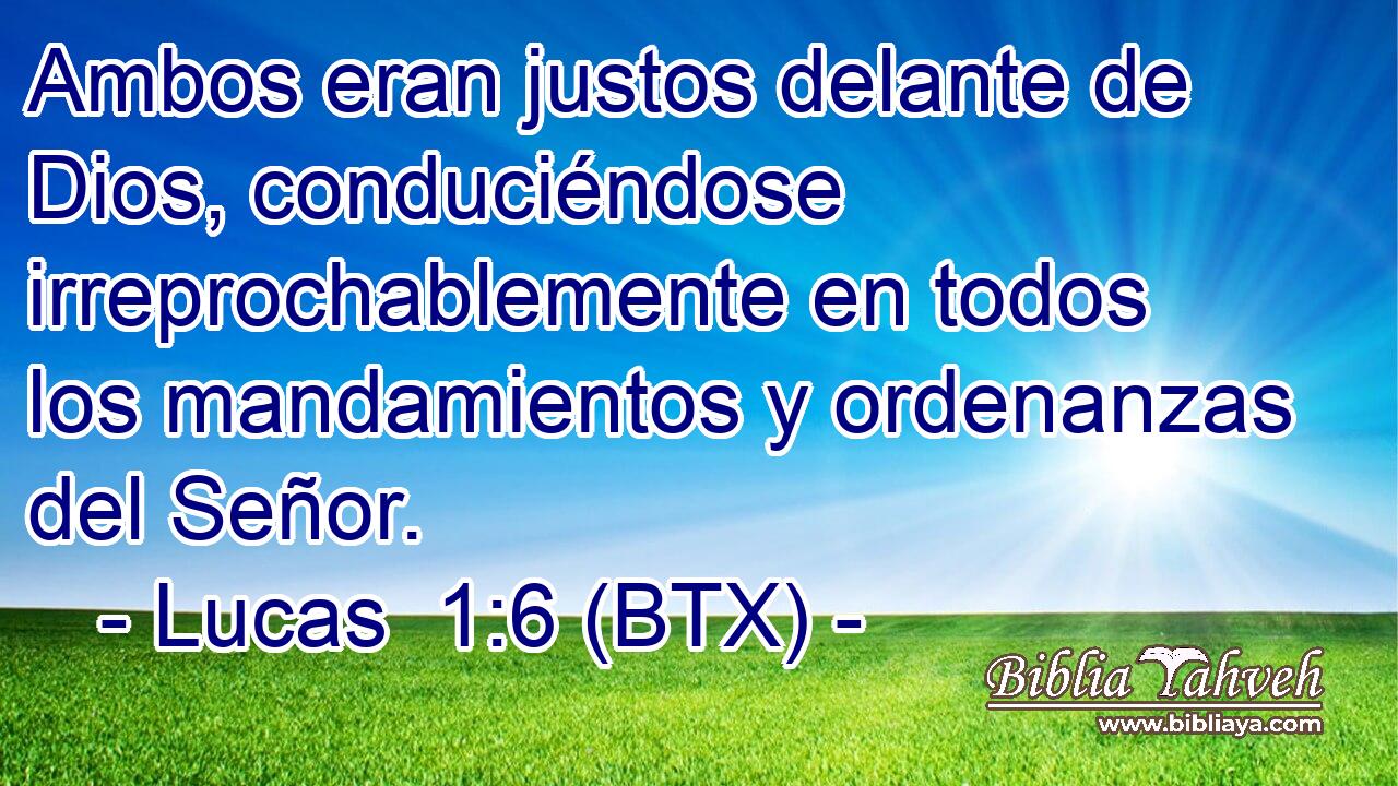 Ambos eran justos delante de Dios, conduciéndose irreprochablemente en todos los mandamientos y ordenanzas del Señor.
