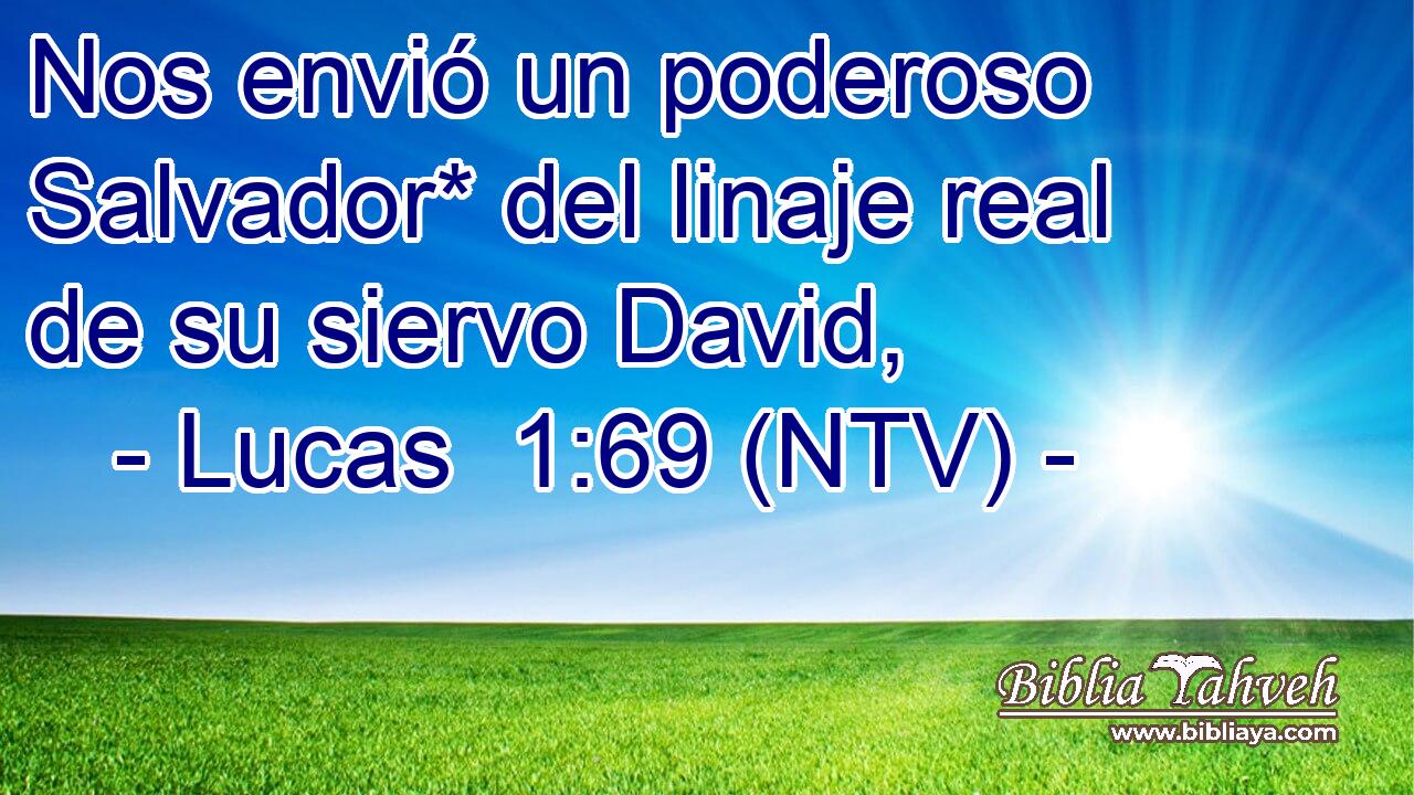 Nos envió un poderoso Salvador* del linaje real de su siervo David,