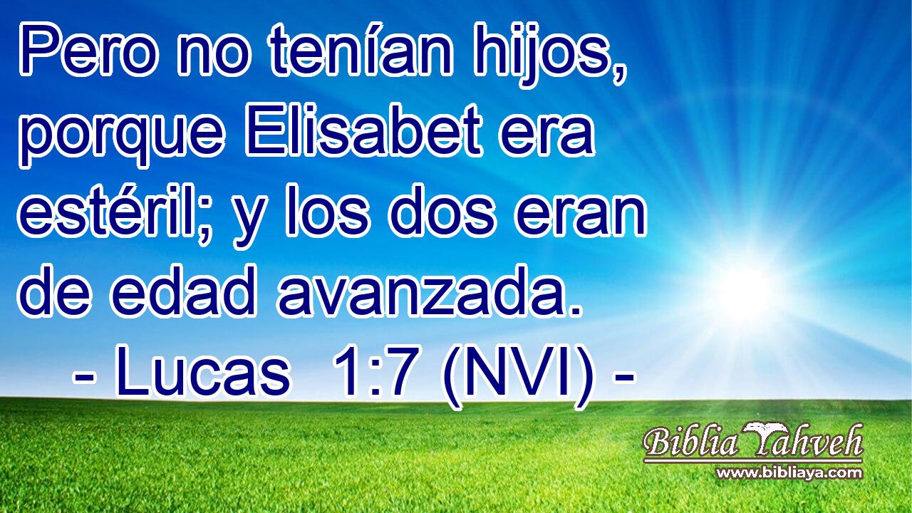  Pero no tenían hijos, porque Elisabet era estéril; y los dos eran de edad avanzada. 