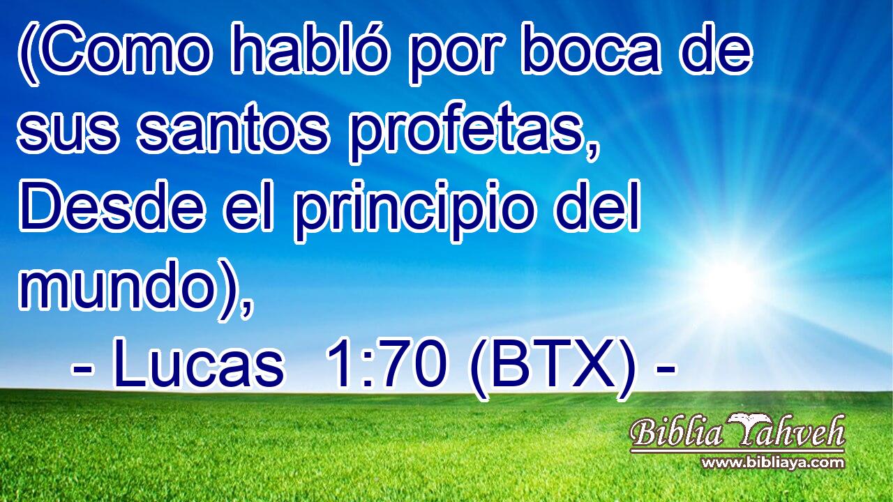 (Como habló por boca de sus santos profetas, Desde el principio del mundo),