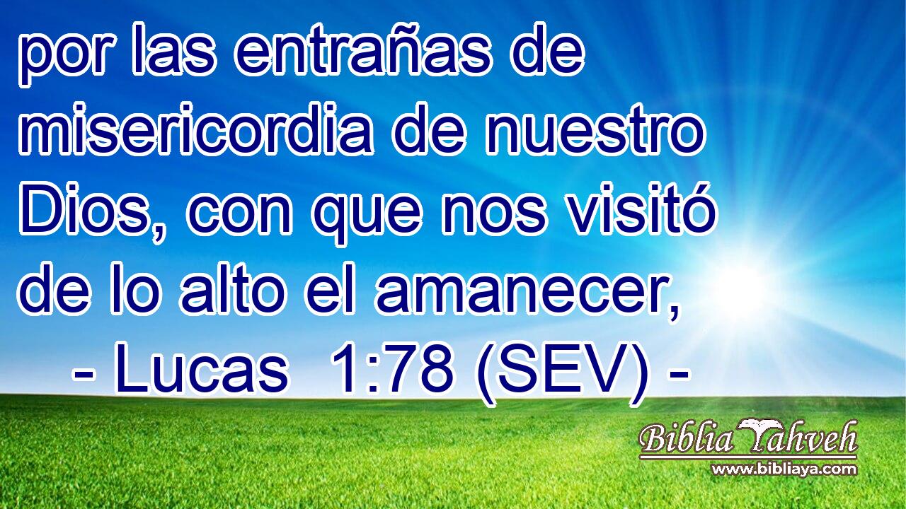por las entrañas de misericordia de nuestro Dios, con que nos visitó de lo alto el amanecer,