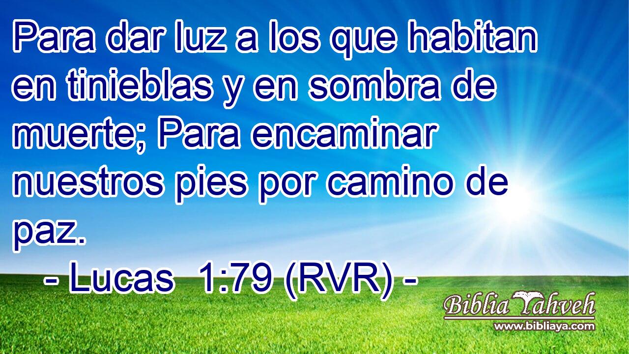 Para dar luz a los que habitan en tinieblas y en sombra de muerte; Para encaminar nuestros pies por camino de paz.