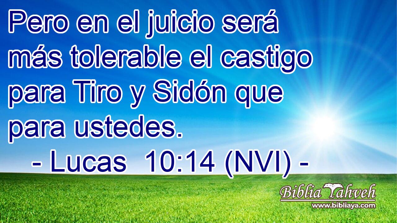  Pero en el juicio será más tolerable el castigo para Tiro y Sidón que para ustedes. 