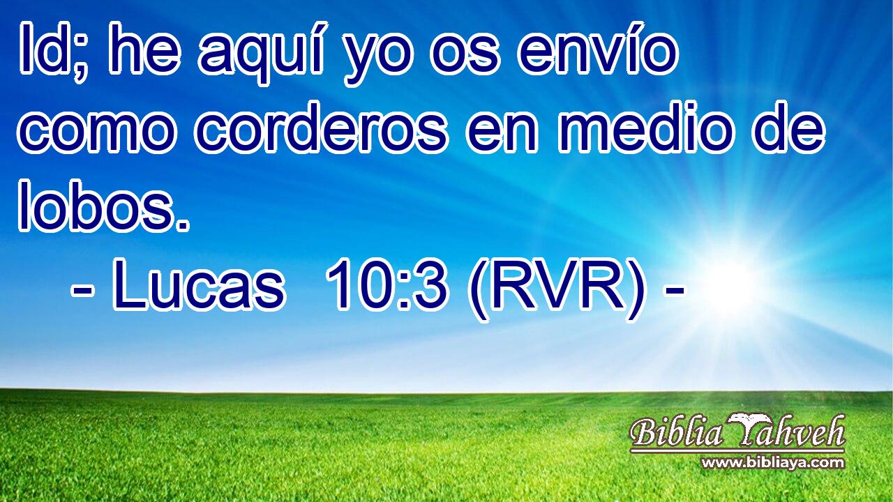 Id; he aquí yo os envío como corderos en medio de lobos.