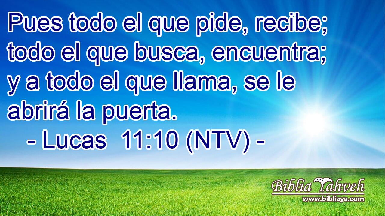 Pues todo el que pide, recibe; todo el que busca, encuentra; y a todo el que llama, se le abrirá la puerta.