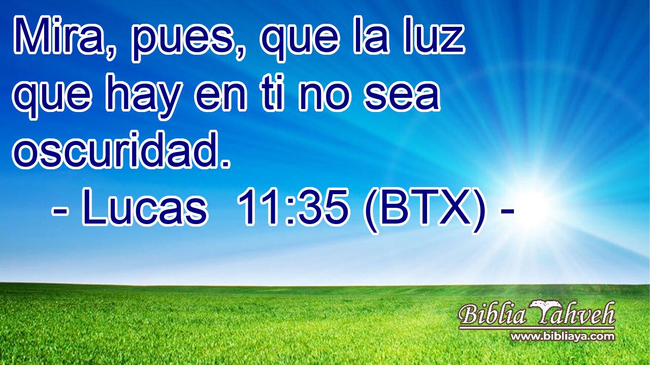Mira, pues, que la luz que hay en ti no sea oscuridad.