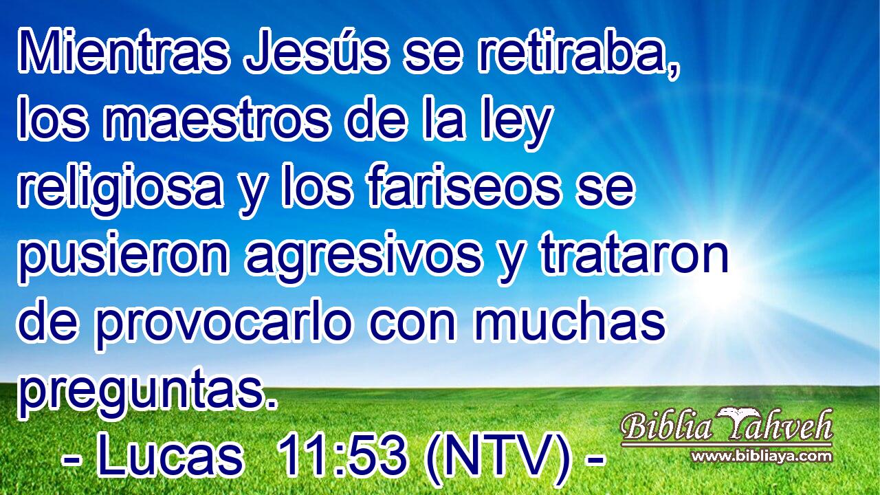 Mientras Jesús se retiraba, los maestros de la ley religiosa y los fariseos se pusieron agresivos y trataron de provocarlo con muchas preguntas.