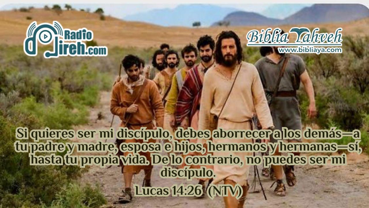 «Si quieres ser mi discípulo, debes aborrecer a los demás —a tu padre y madre, esposa e hijos, hermanos y hermanas —sí, hasta tu propia vida. De lo contrario, no puedes ser mi discípulo.