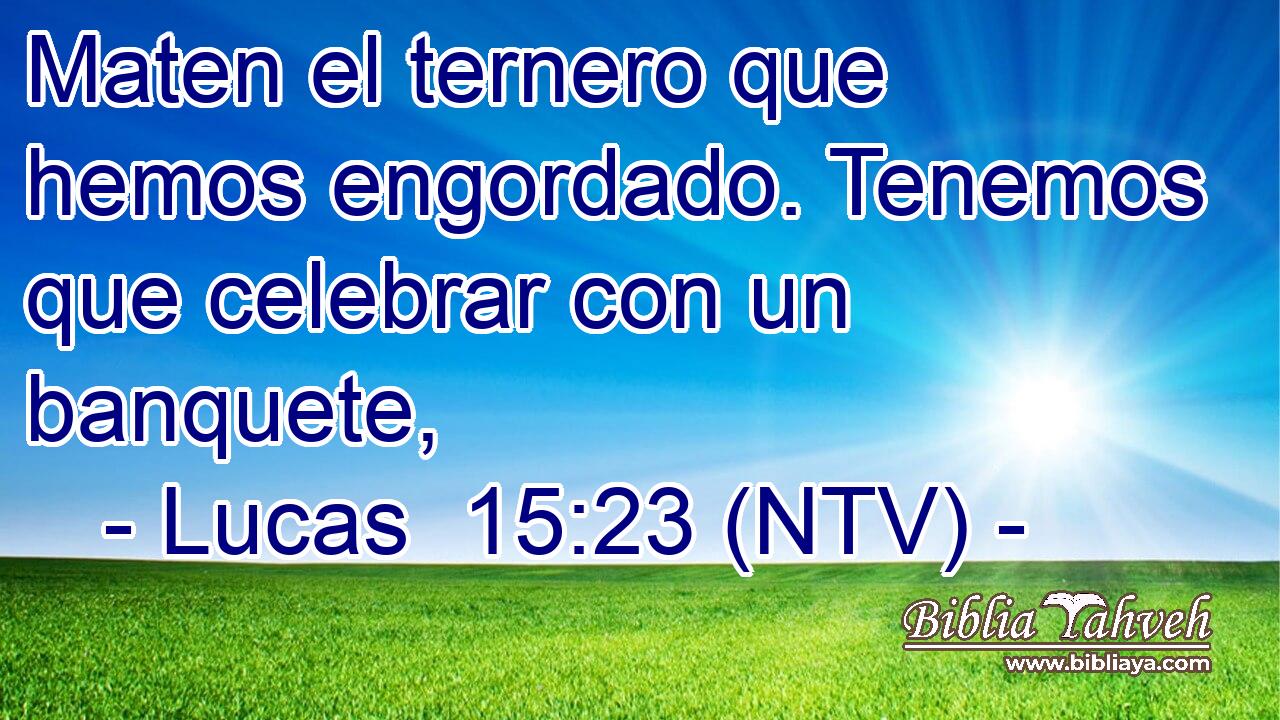 Maten el ternero que hemos engordado. Tenemos que celebrar con un banquete,