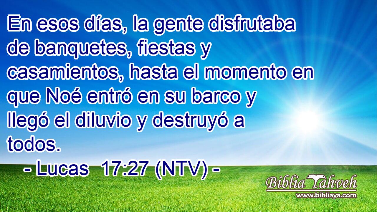 En esos días, la gente disfrutaba de banquetes, fiestas y casamientos, hasta el momento en que Noé entró en su barco y llegó el diluvio y destruyó a todos.